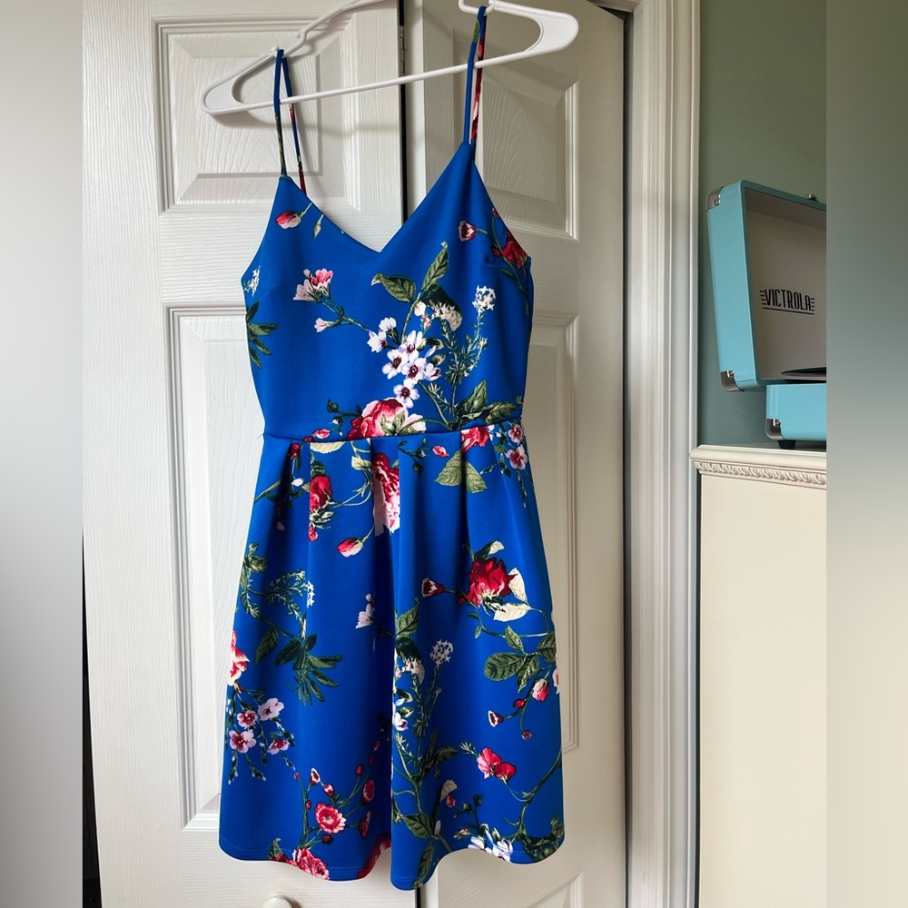 Blue floral spring/summer dress
